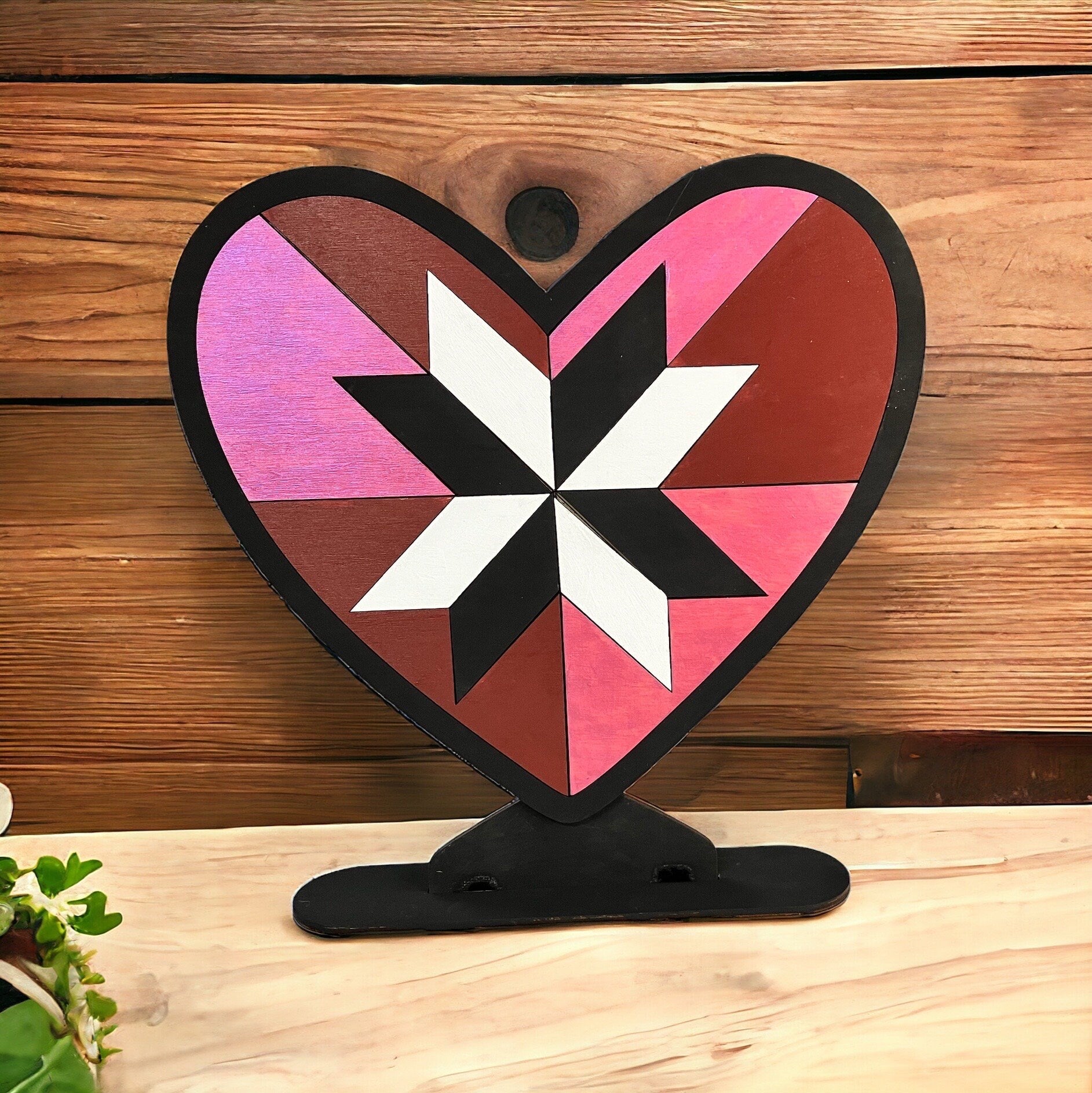 DIY Barnquilt Heart Paint Kit: Valentine Craft, Girls Night - Stitches and Wood