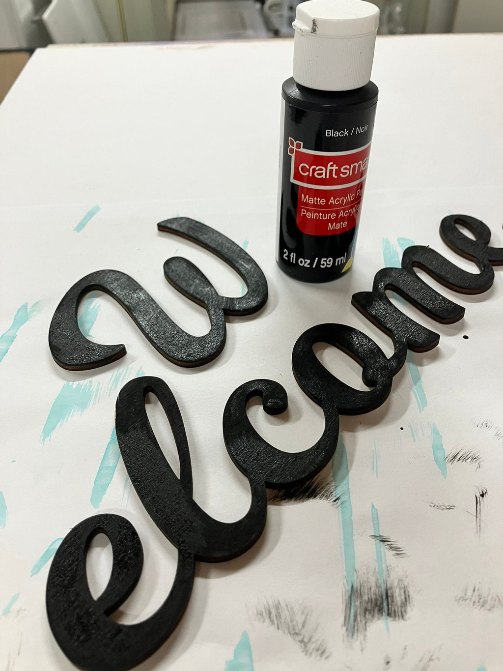 DIY Welcome Sign Paint Kit: Baltic Birch Wood Craft - Stitches and Wood