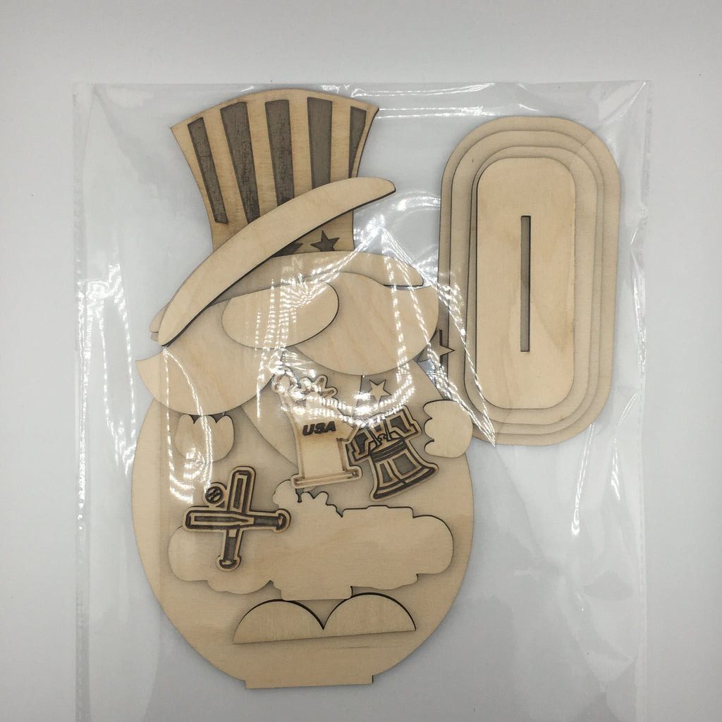 Patriotic Gnome Wood Paint Kit: DIY Summer Art for Kids - Stitches and Wood