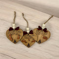 Long Distance Friendship Ornament – Personalized State Heart Ornament for Friends & Family - Stitches and Wood