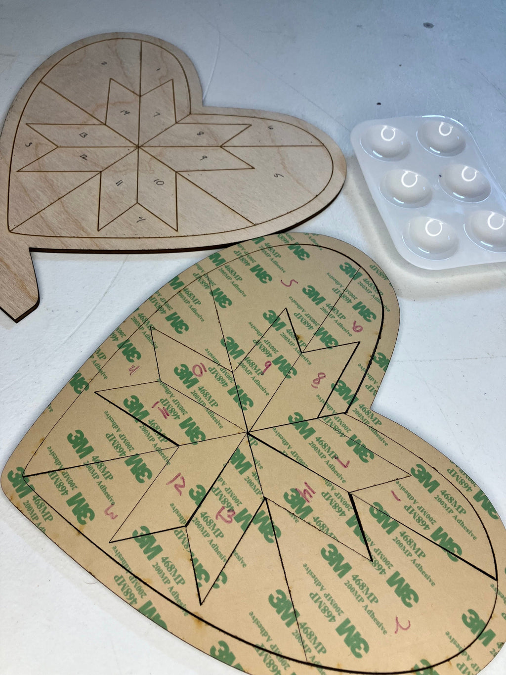 DIY Barnquilt Heart Paint Kit: Valentine Craft, Girls Night - Stitches and Wood