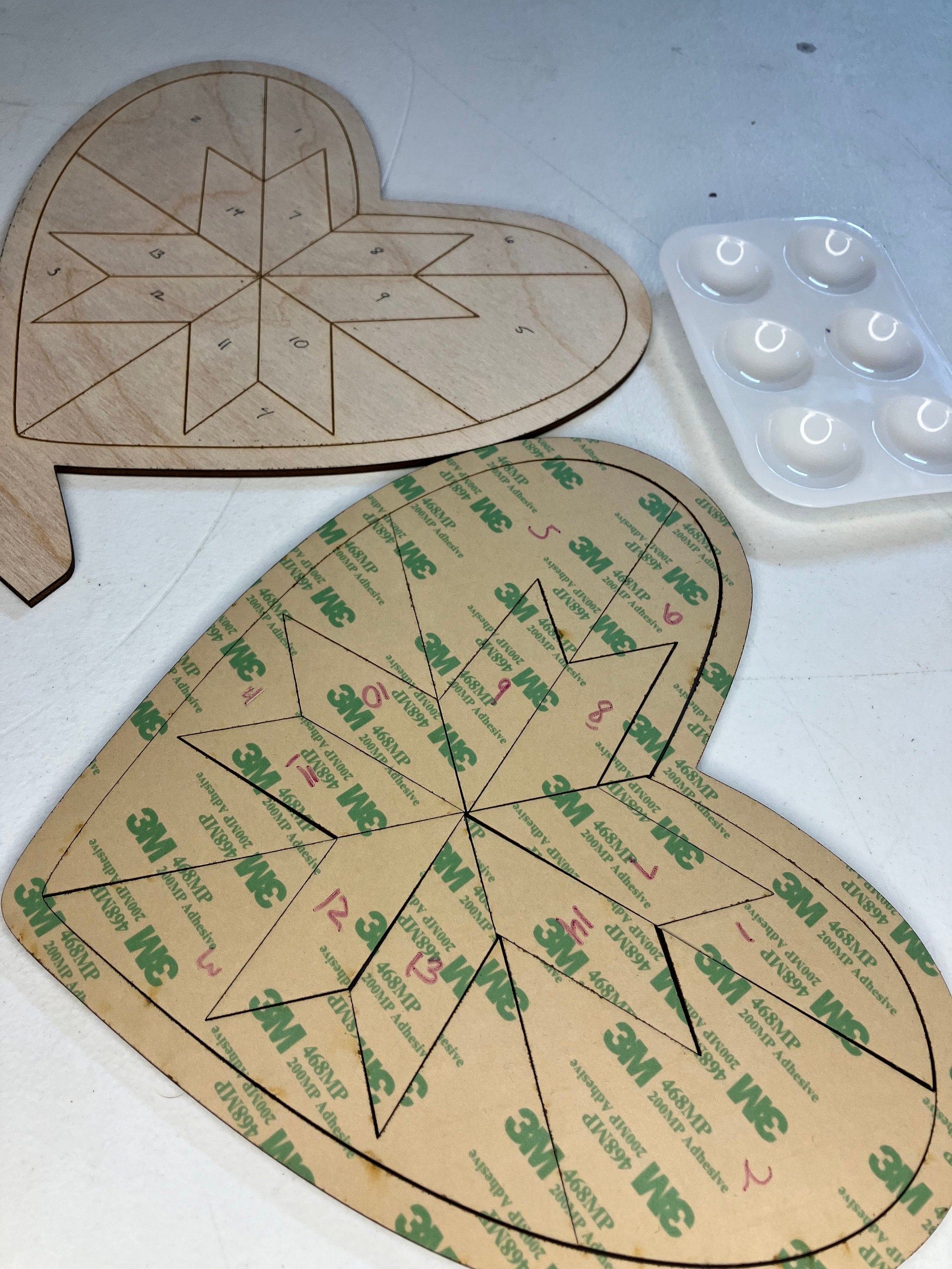 DIY Barnquilt Heart Paint Kit: Valentine Craft, Girls Night - Stitches and Wood