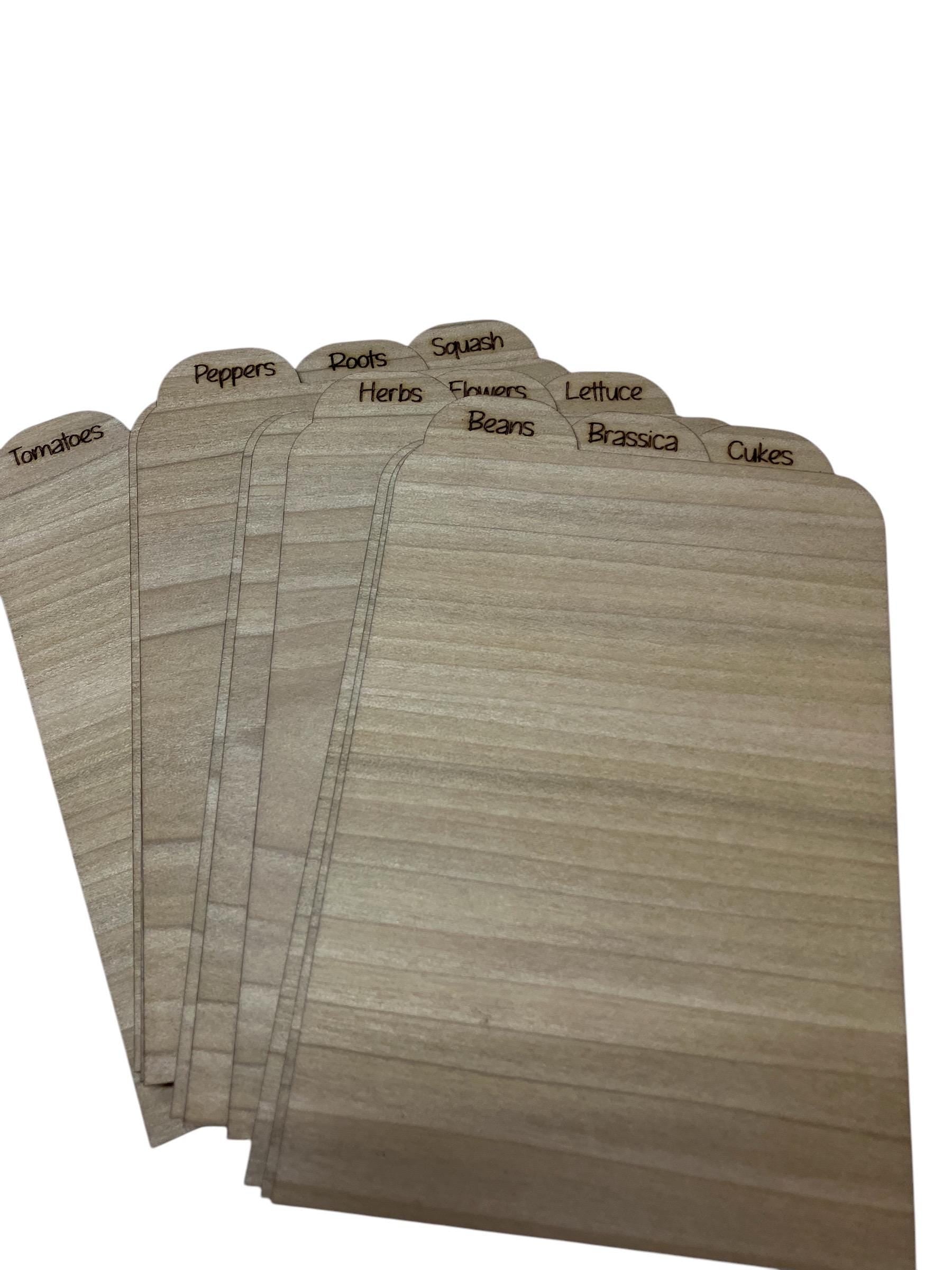 Personalized Cedar Seed Storage Box: Garden Organizer with Dividers