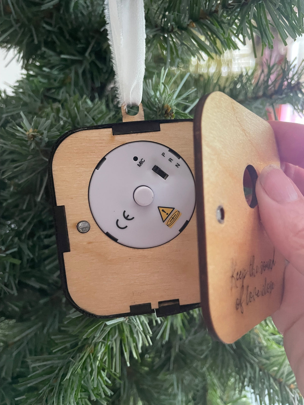 Forever in Their Voice – Personalized Recordable Memorial Ornament