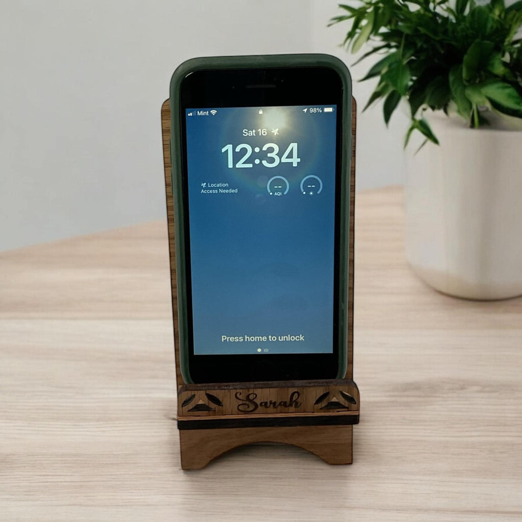 6s phone on small phone stand