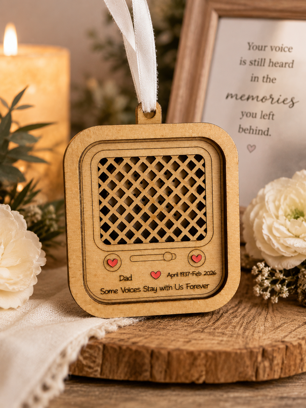 Forever in Their Voice – Personalized Recordable Memorial Ornament