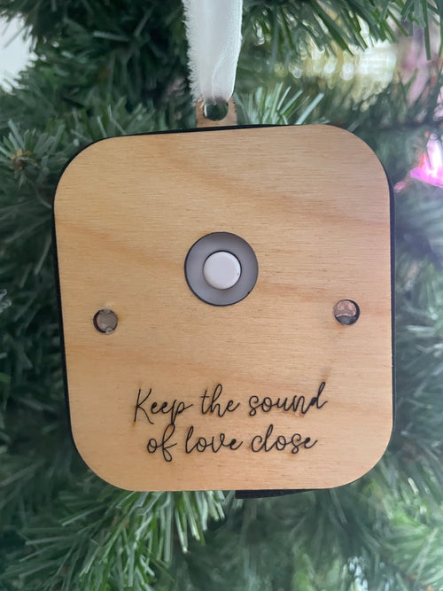 Forever in Their Voice – Personalized Recordable Memorial Ornament