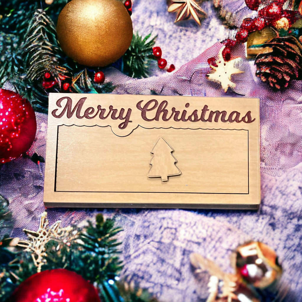 Merry Christmas Money holder with cover,  Money Gift Idea, Money Holder, custom Birthday Gift Money