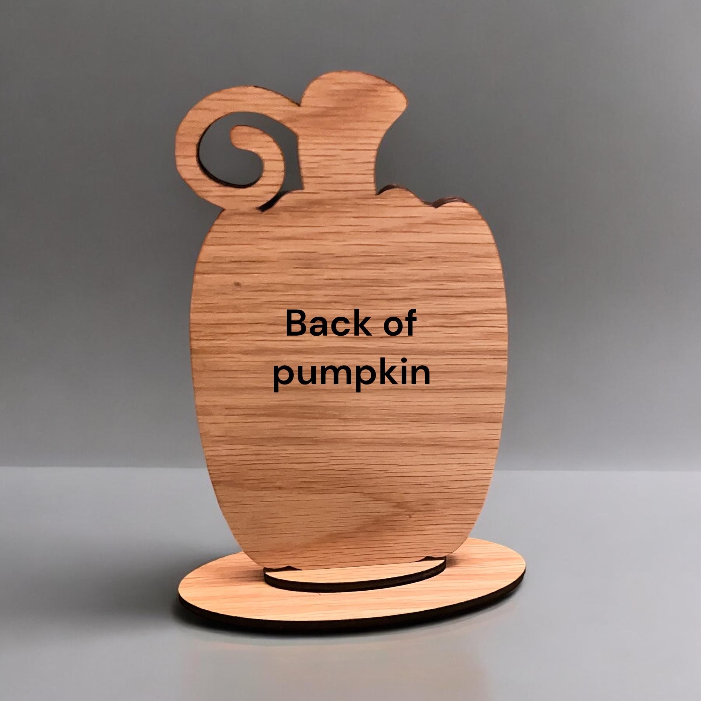 Wooden Pumpkin with Orange accent - Fall Décor – Modern Fall Accent