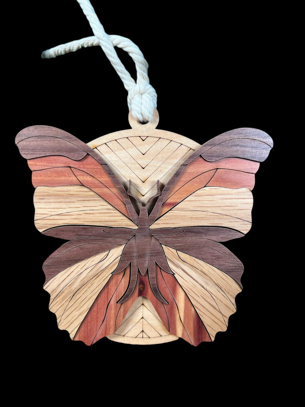 Laser-cut wooden butterfly ornament farmhouse décor
