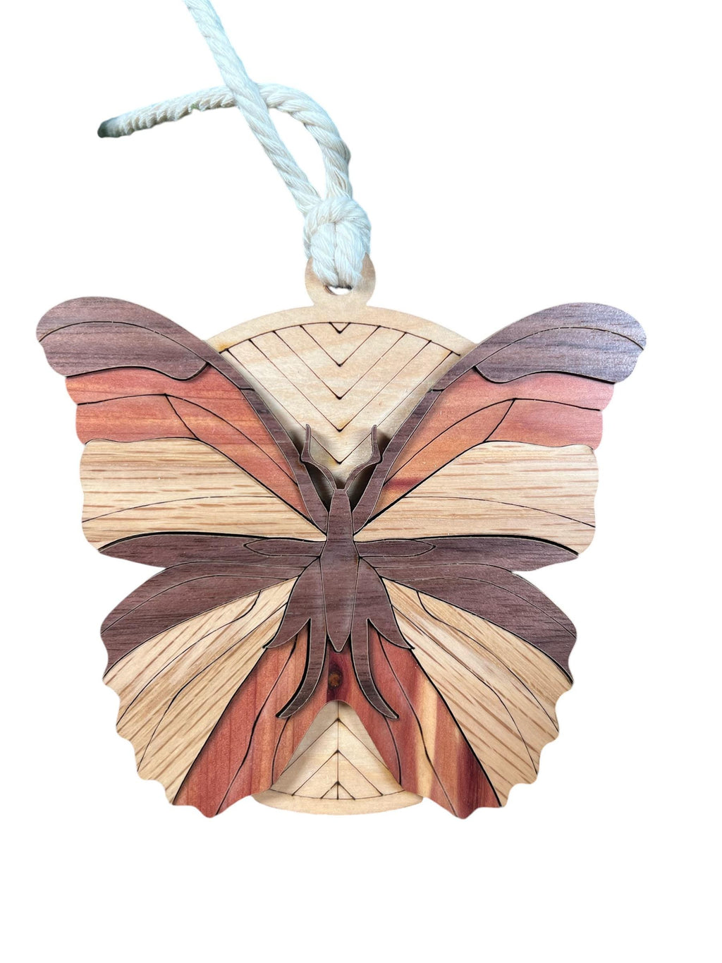 Rustic butterfly Christmas ornament for nature lovers