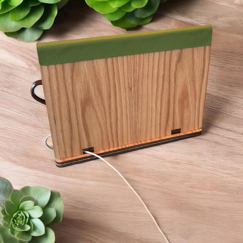 Personalized Book Stand & Bedside Organizer - Stitches and Wood