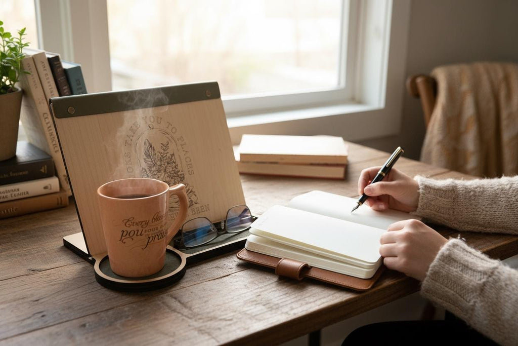 Maple Wood Laser Engraved Book Stand