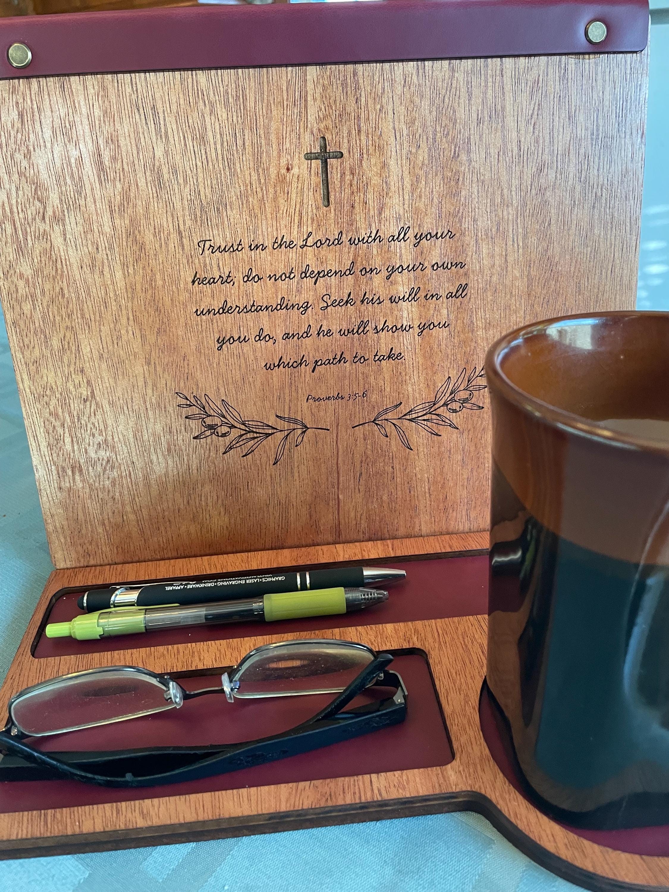 Mahogany Wood Personalized Book Valet