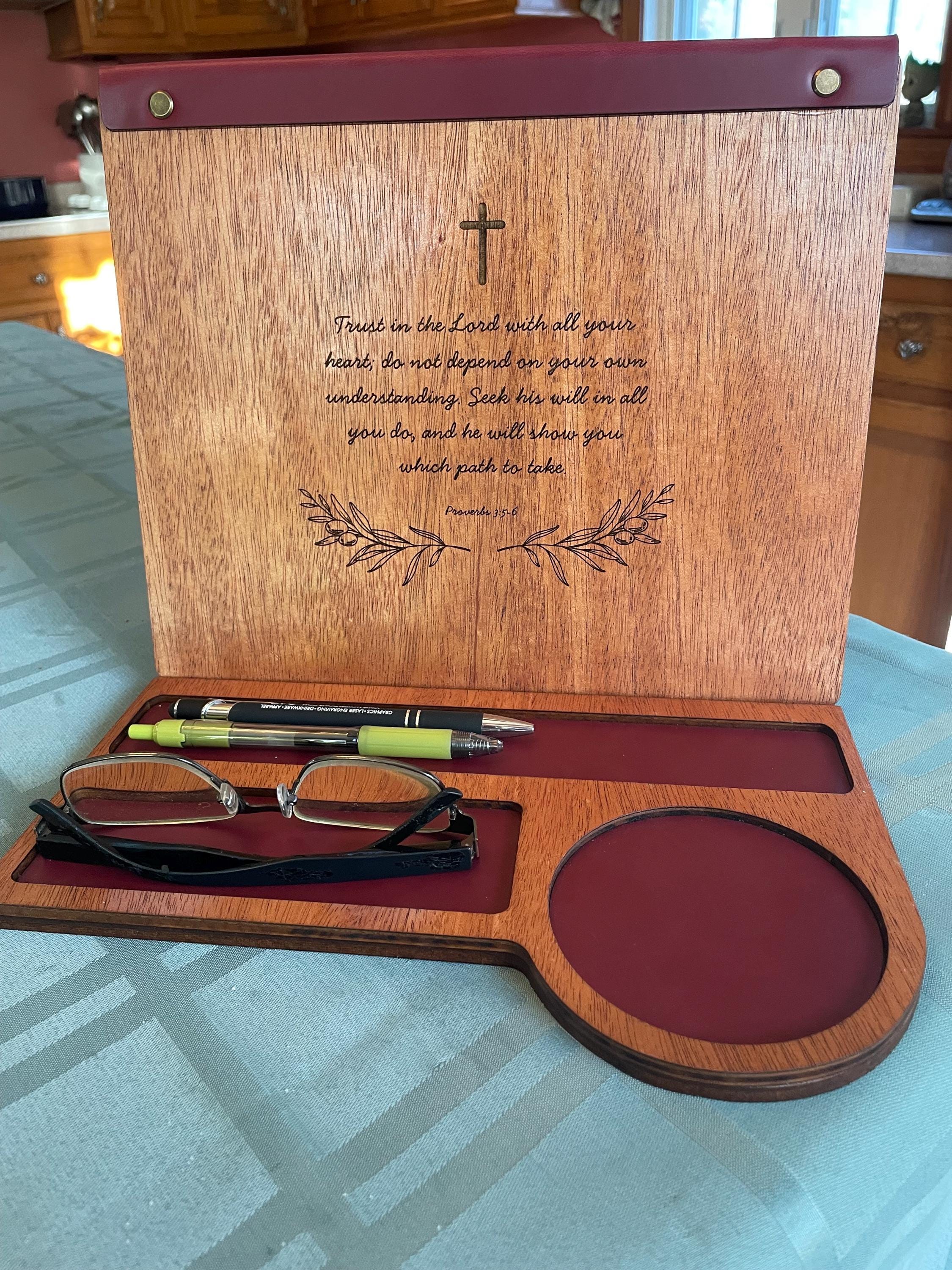 Mahogany Wood Personalized Book Valet