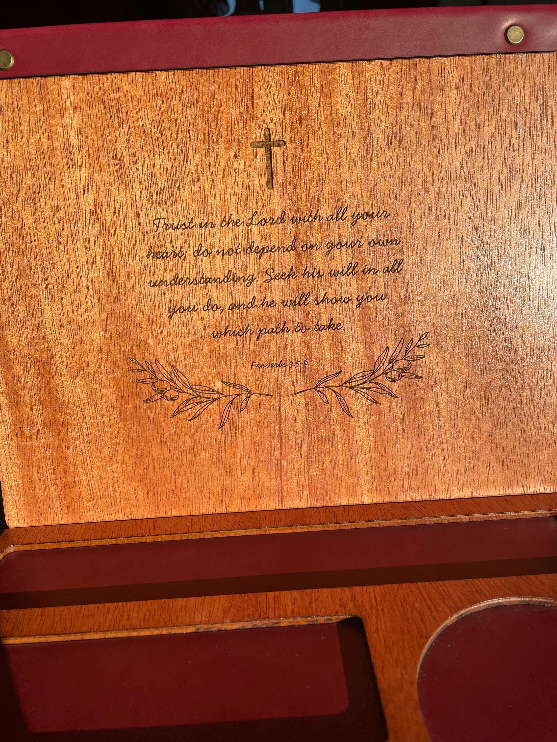 Mahogany Wood Personalized Book Valet